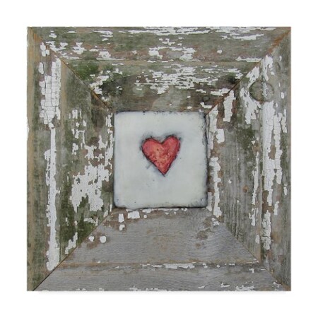 Trademark Fine Art lovISart 'Hearts Desire Distressed White' Canvas Art, 24x24 ALI23207-C2424GG